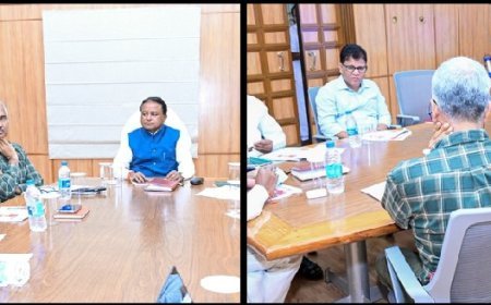 ଲୋକସେବା ଭବନ ଠାରେ ମାନନୀୟ ମୁଖ୍ୟମନ୍ତ୍ରୀ ଶ୍ରୀ @MohanMOdisha ଆଜି ଓଡ଼ିଶା ଖଣି ନିଗମର ବିଭିନ୍ନ କାର୍ଯ୍ୟକ୍ରମର ଅଗ୍ରଗତି ସମ୍ପର୍କରେ ଇସ୍ପାତ ଏବଂ ଖଣି ମନ୍ତ୍ରୀ ଶ୍ରୀ @BibhutiJena93 ଙ୍କ ଉପସ୍ଥିତିରେ ଓଡ଼ିଶାରେ ଇସ୍ପାତ ଓ ଖଣିର ସମୀକ୍ଷା କରିଛନ୍ତି ।