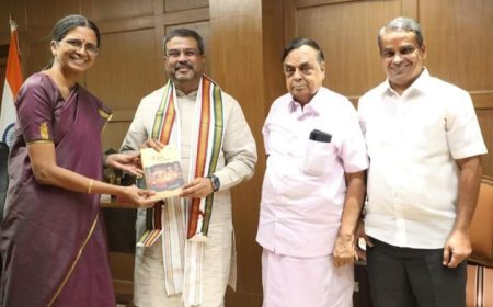 Glad to meet Prof. Dr. V. Bharathi Harishankar, VC, Avinashlingam Institute for Home Science and Higher Education for Women, and receive a book—Epic in India, co-authored by her.   Prof. Dr. V. Bharathi Harishankar also briefed me about the institution development plan as well as efforts towards NEP